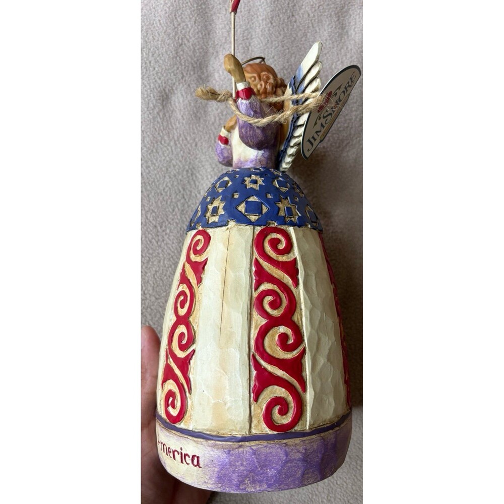 2003 Jim Shore "I Pledge Allegiance to the Flag" Patriotic Angel America 117044 - Picture 3 of 11